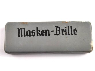 Masken-Brille Wehrmacht, nicht ausgegebenes Set aus altem Fabrikbestand