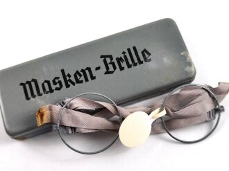 Masken-Brille Wehrmacht, nicht ausgegebenes Set aus altem...