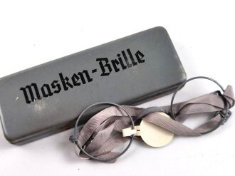 Masken-Brille Wehrmacht, nicht ausgegebenes Set aus altem...