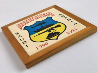 U.S. " Desert Shield Saudi Arabia 1990 / 1991" Wandtafel, Maße 17,5 x 17,5cm