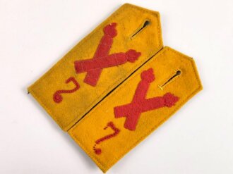 1.Weltkrieg,  Paar Schulterklappen für einen Angehörigen m Fußartillerie Regiment 7 Köln