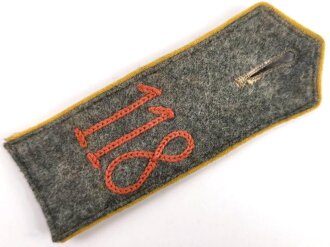 1.Weltkrieg Hessen,  einzelne Schulterklappe für Mannschaften im Infanterie Regiment 118 Worms