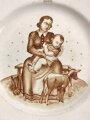 NSV Teller 1934 Mutter und Kind, Durchmesser 23cm, Gebrauchsspuren, unbeschädigtes Stück