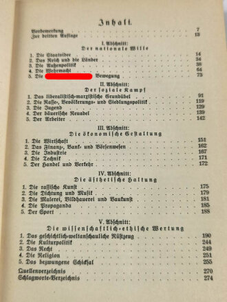 "Hitlers wollen" Nach Kernsätzen aus seinen Schriften und Reden, von Werner Siebarth, mit Widmung von 1938, 319 Seiten, DIN A5, gebraucht