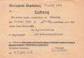Kreisstadt Amstetten "Ladung zum Polizeirevier in Angelegenheit Luftschutzwarndienst" datiert 1942 