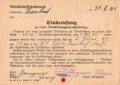Reichluftschutzbund Ortsgruppe Treubach "Einberufung zu einer Ausbildungsveranstaltung" datiert 1941