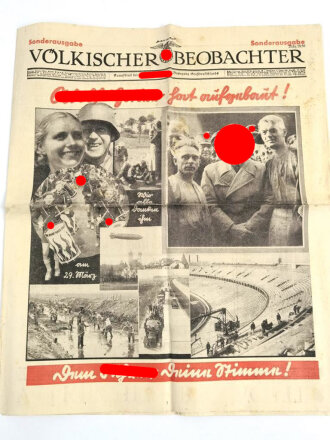 Völkischer Beobachter, Sonderausgabe März 1936, "Adolf Hitler hat aufgebaut!"