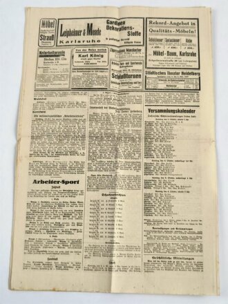 "Arbeiter-Zeitung" Organ der KPD für Baden, 5. Oktober 1929