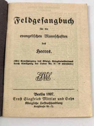 "Feldgesangbuch für die evangelischen...