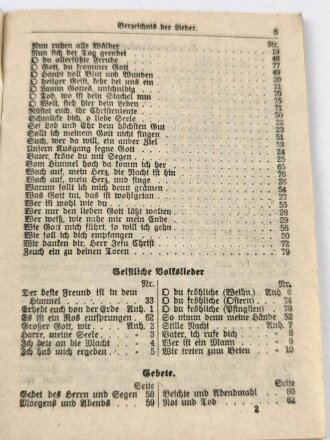 "Feldgesangbuch für die evangelischen Mannschaften des Heeres, Berlin 1897, 68 Seiten, kleinformat