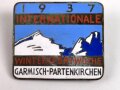 Emailliertes Abzeichen Internationale Wintersportwoche Garmisch Partenkirchen 1937