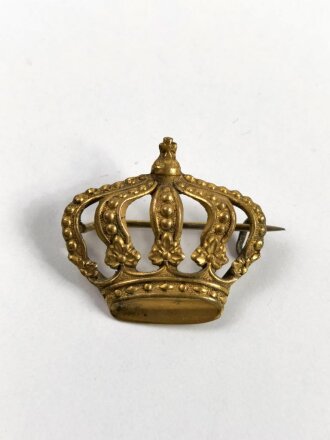 Kaiserreich, tragbare Krone aus Messing, Breite 28mm
