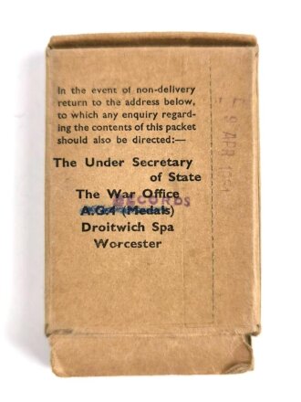 Großbritannien, 1939-1945 British WWII War Medal, in shipping envelope dated 1951