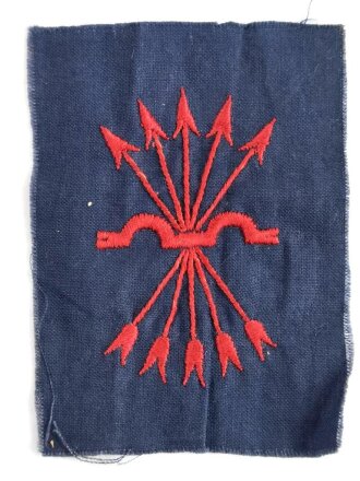 Spanien 2.Weltkrieg, gewebtes Abzeichen "Falange Espanola de las JONS" 7,5 x 10,5cm