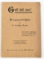 1. Weltkrieg, "Gott mit uns! Kriegsgebetbüchlein für die deutsche Armee" 1914, gebraucht, 32 Seiten