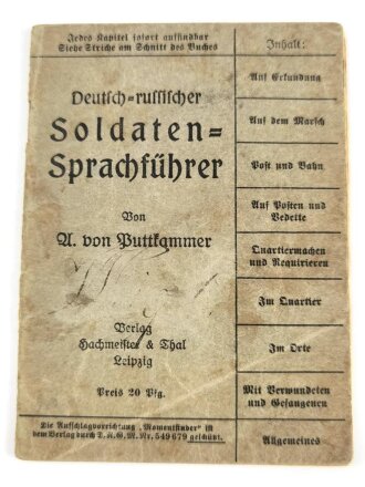 "Deutsch-Russischer Soldaten-Sprachführer"...