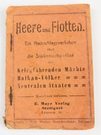 1. Weltkrieg, "Heere und Flotten - Ein...