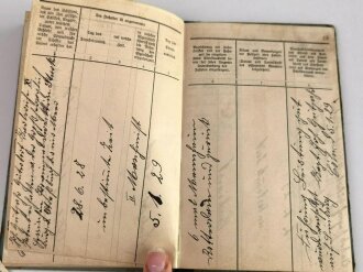 "Dienstbuch eines Schiffsheizers" ausgestellt in Mannheim, gebraucht, 64 Seiten