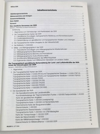 MILGEO "Militärisches Geowesen der DDR von den Anfängen bis zur Wiederverinigung" Nr. 20/2006