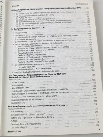 MILGEO "Militärisches Geowesen der DDR von den Anfängen bis zur Wiederverinigung" Nr. 20/2006