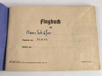 Luftwaffe, Flugbuch mit 330 bestätigten Flügen bis 8.2.45, zuletzt auf Ar96 und Fw58