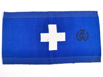 Luftschutz, Armbinde brau mit weissem Kreuz für...