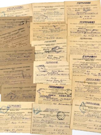 20 Stück Kriegsgefangenen Postkarten eines in Rußland inhaftierten