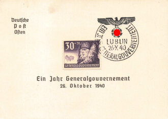 Lublin 26.10.40, Ein Jahr Generalgouvernement...