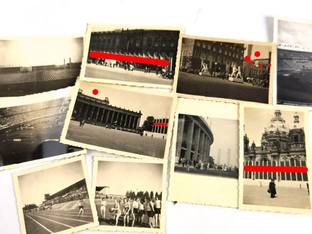 10 Fotos vermutlich Olympische Spiele 1936, meist 9 x 6cm, 30,00
