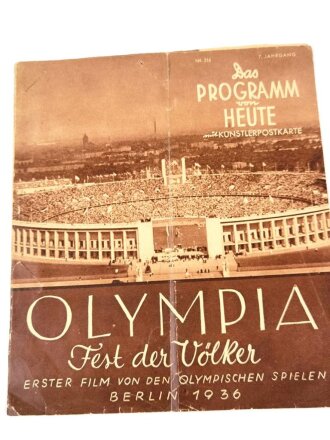 Olympische Spiele 1936 , 5 Hefte, alle angeschmutzt