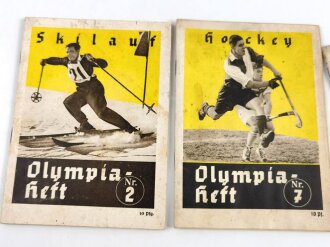 Olympische Spiele 1936 , 5 Hefte, alle angeschmutzt