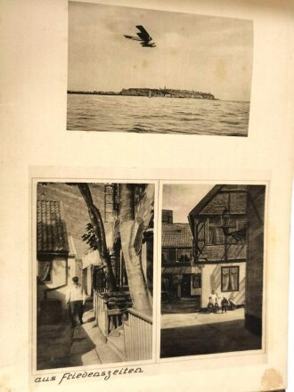 Helgoland 1914 - 1916. Erinnerungsbuch einer auf Helgoland stationierten Einheit mit etwa  160 gedruckten Fotografien