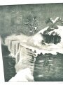 "Hohe Meereswacht auf Helgoland im Kriege 1915" Gezeichnet und herausgegeben von Georg Klages 1915.  10 Drucke sowie Vorsatzblatt. maße jeweils 32 x 38cm, die Mappe defekt