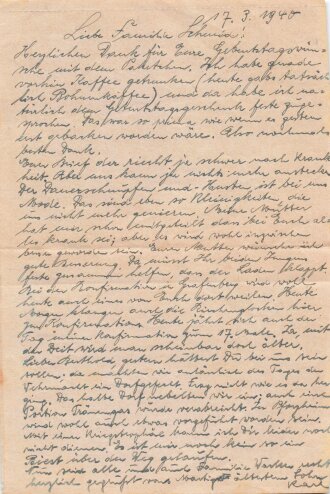 Feldpostbrief eines Angehörigen der Waffen SS von 1940