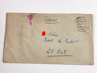 Feldpost Umschlag eines Angehörigen der Waffen SS...
