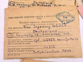 10 Stück Kriegsgefangenen Postkarten eines in Rußland inhaftierten
