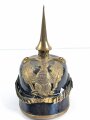 Preussen, Pickelhaube für einen Offizier der Dragoner. Komplett neuzeitliche Anfertigung, Kopfgrösse etwa 56 / 57