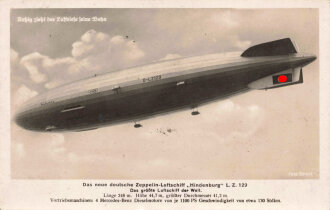 Ansichtskarte " Das neue deutsche Zeppelin Luftschiff Hindenburg L.Z.129"