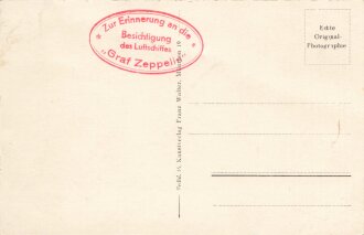 Ansichtskarte "Friedrichshafen am Bodensee " Stempel Zur Erinnerung an den Besuch in der Zeppelin Luftschiffwerft