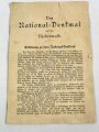 National Denkmal auf dem Niederwald, Gedenkmedaille 1883, dazu ein Heft " Erklärung zu dem National Denkmal"