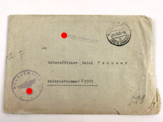 Feldpostbrief eines Angehörigen der Waffen SS von 1941