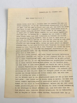 Feldpostbrief eines Angehörigen der Waffen SS von 1941