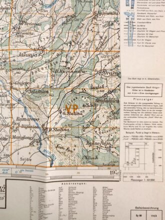 Deutsche Heereskarte 1943 "Pukovac" Serbien