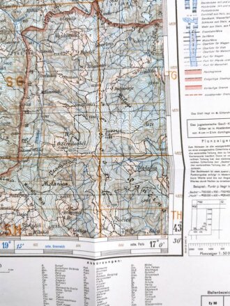 Deutsche Heereskarte 1943 "Medjedja" Bosnien und Herzegowina