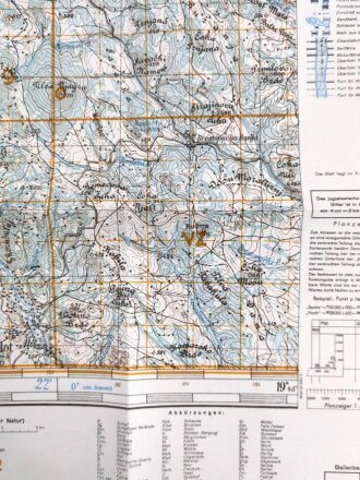 Deutsche Heereskarte 1943 "Zlot" Serbien