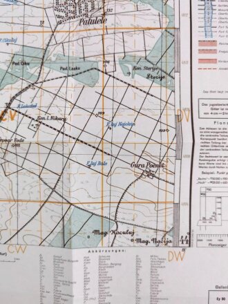 Deutsche Heereskarte 1943 "Radujevac" Serbien