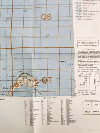 Deutsche Heereskarte 1943 "Isola Cazza" Kroatien