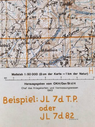 Deutsche Heereskarte 1943 "Raska" Serbien