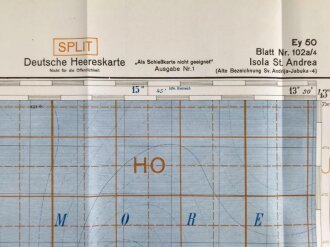 Deutsche Heereskarte 1943 "Isola St. Andrea"...
