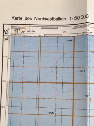 Deutsche Heereskarte 1943 "Ostrvo Mali Drvenik" Kroatien